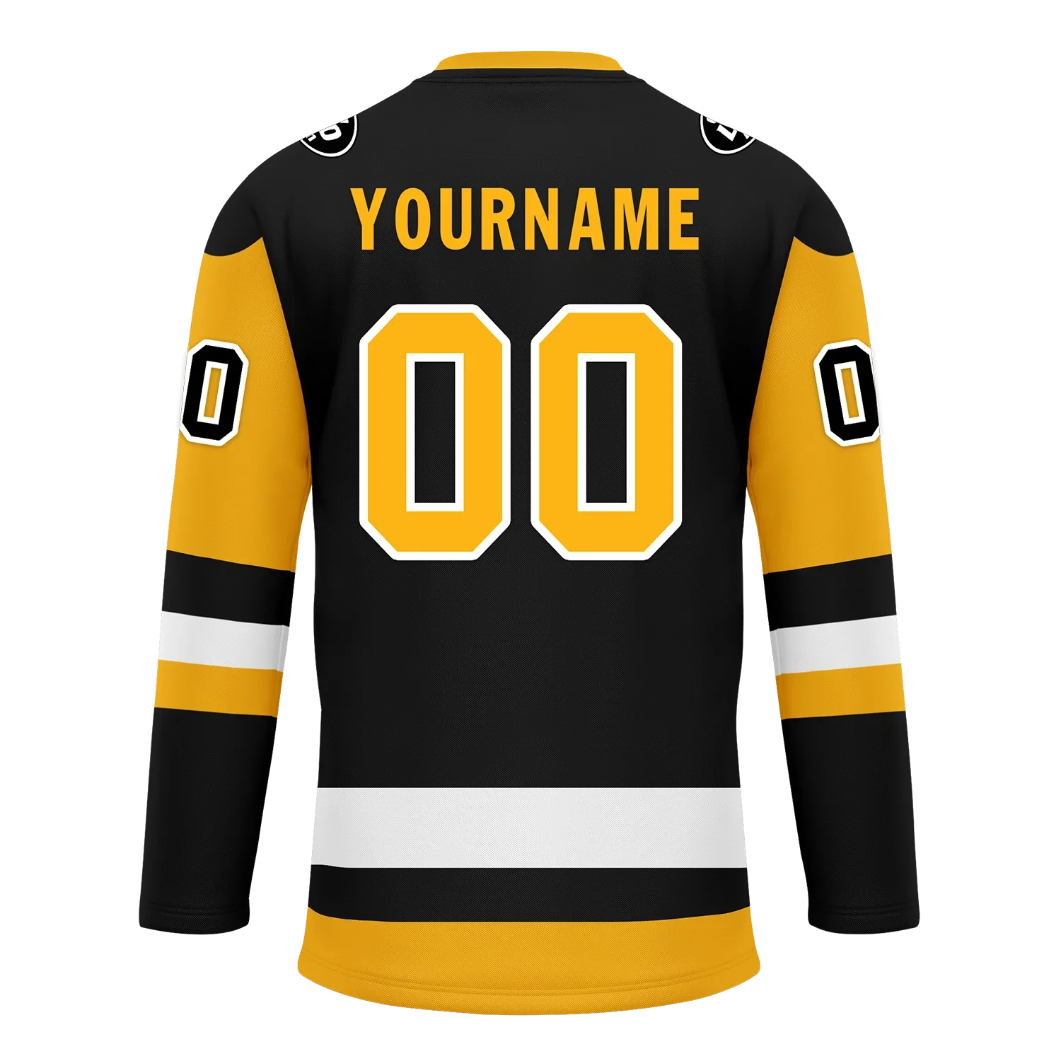 Custom Black Yellow Personalized Hockey Jersey HCKJ01-D0a7009 - Coolcustomize