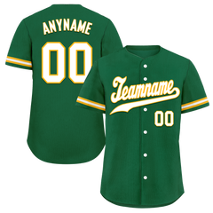 Custom Green Classic Style White Personalized Authentic Baseball Jersey BSBJ01-bd0fab9