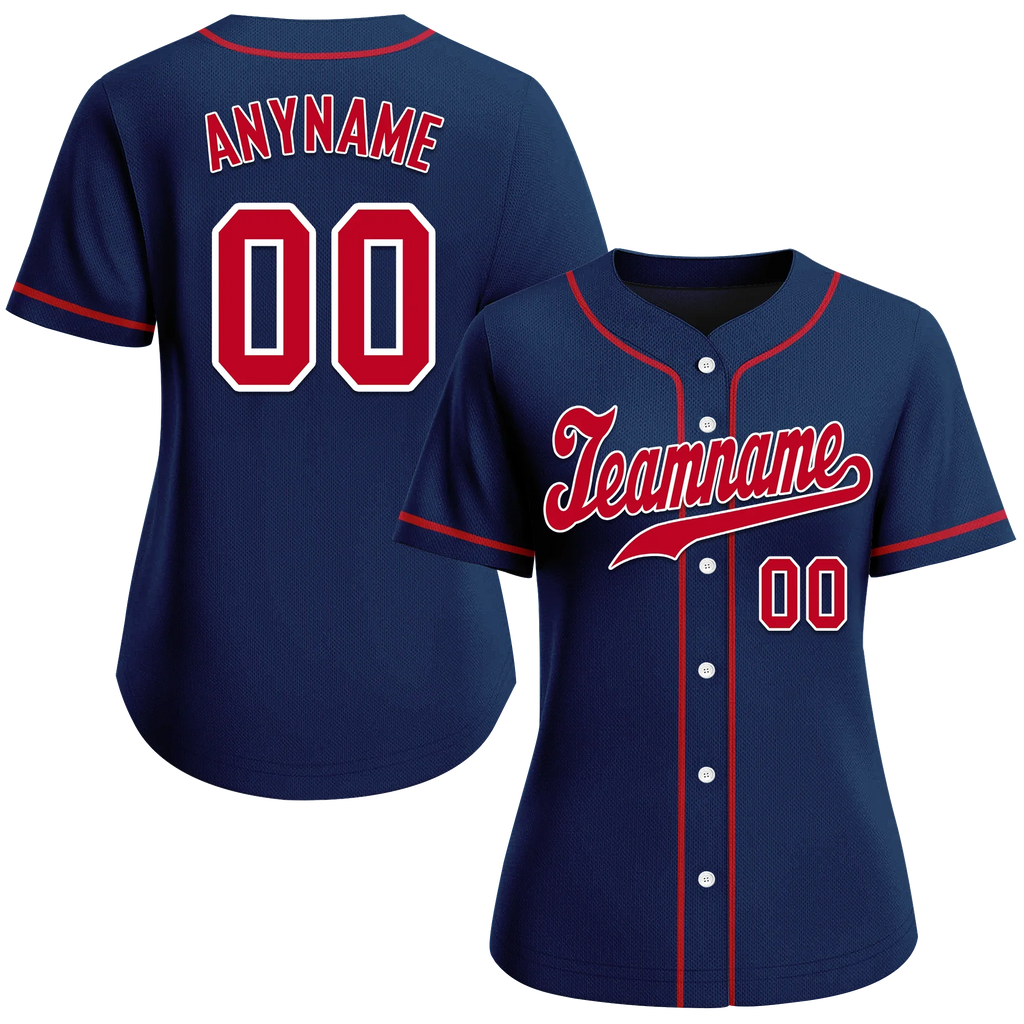 Custom Blue Classic Style Red Personalized Authentic Baseball Jersey BSBJ01-bd0faca - Coolcustomize