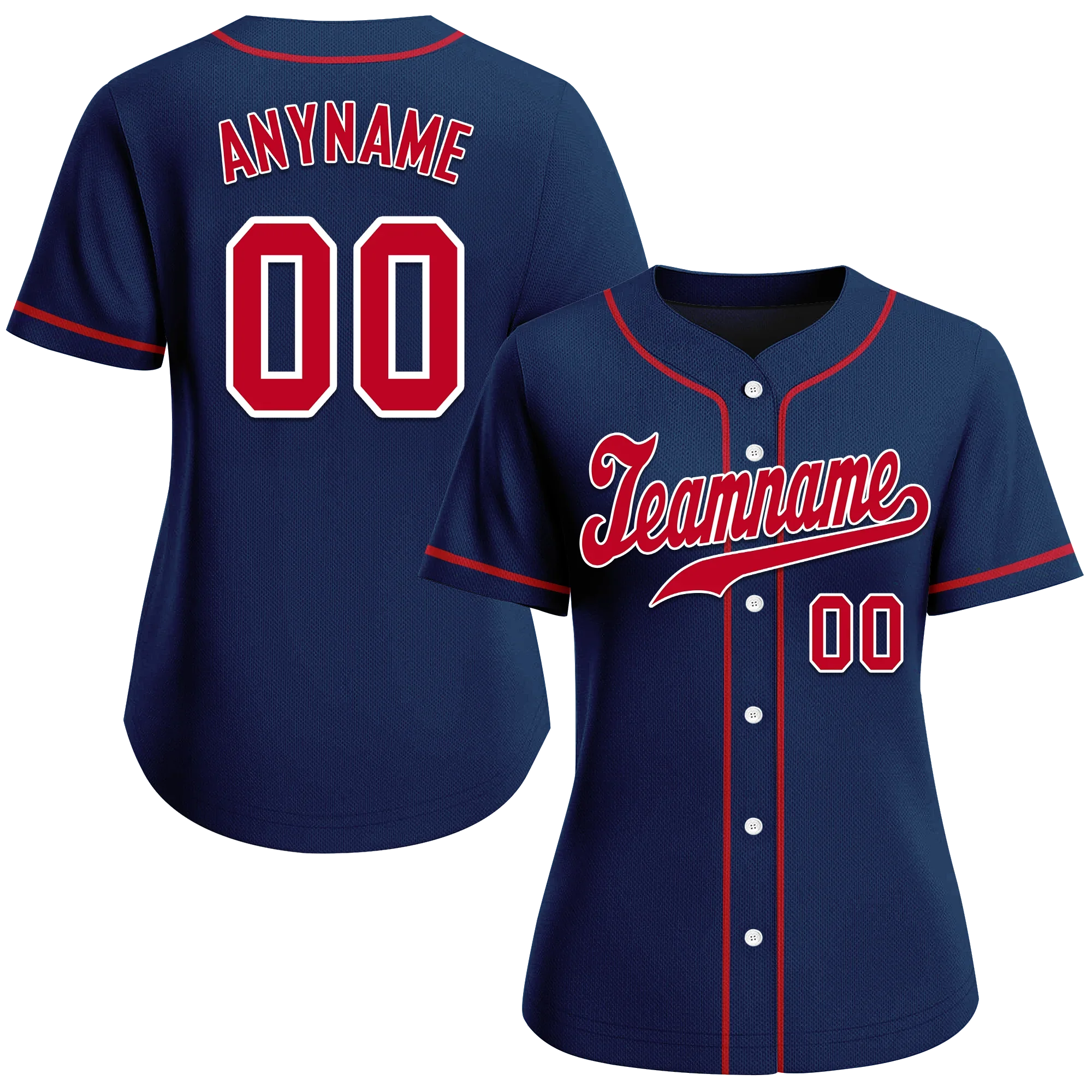 Custom Blue Classic Style Red Personalized Authentic Baseball Jersey BSBJ01-bd0faca - Coolcustomize