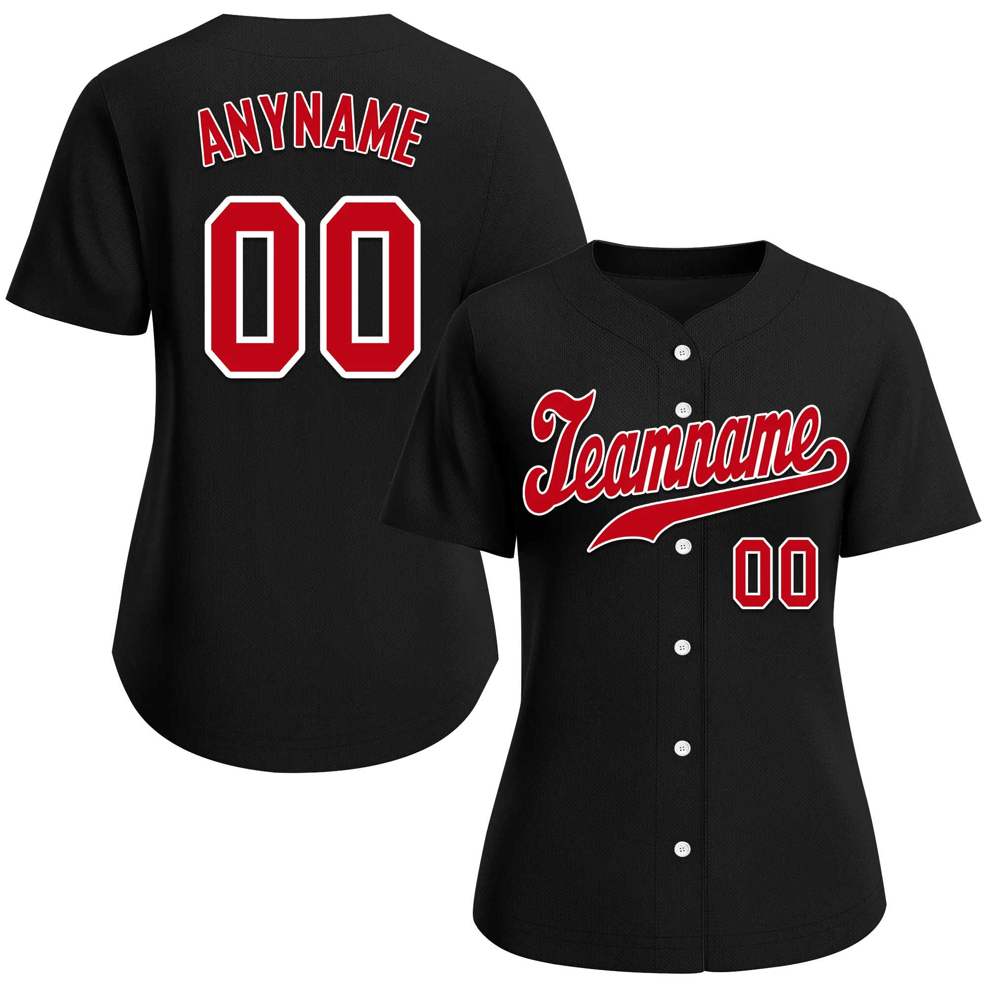 Custom Black Classic Style Red Personalized Authentic Baseball Jersey BSBJ01-bd0faae - Coolcustomize