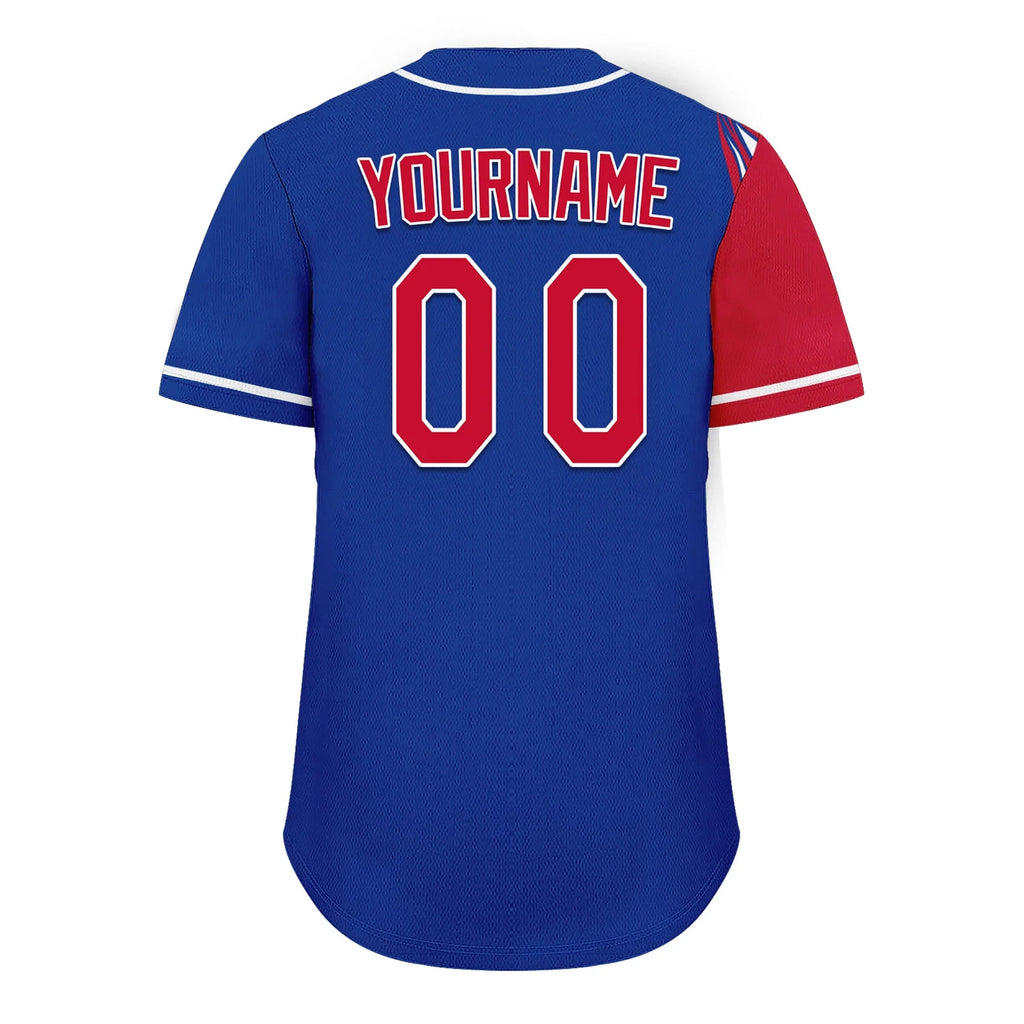Custom Blue Red Classic Style Personalized Authentic Baseball Jersey UN002-D0b0a00-e - Coolcustomize