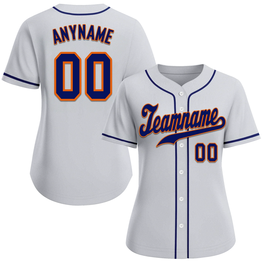 Custom Grey Classic Style Blue Personalized Authentic Baseball Jersey BSBJ01-bd0fabb - Coolcustomize