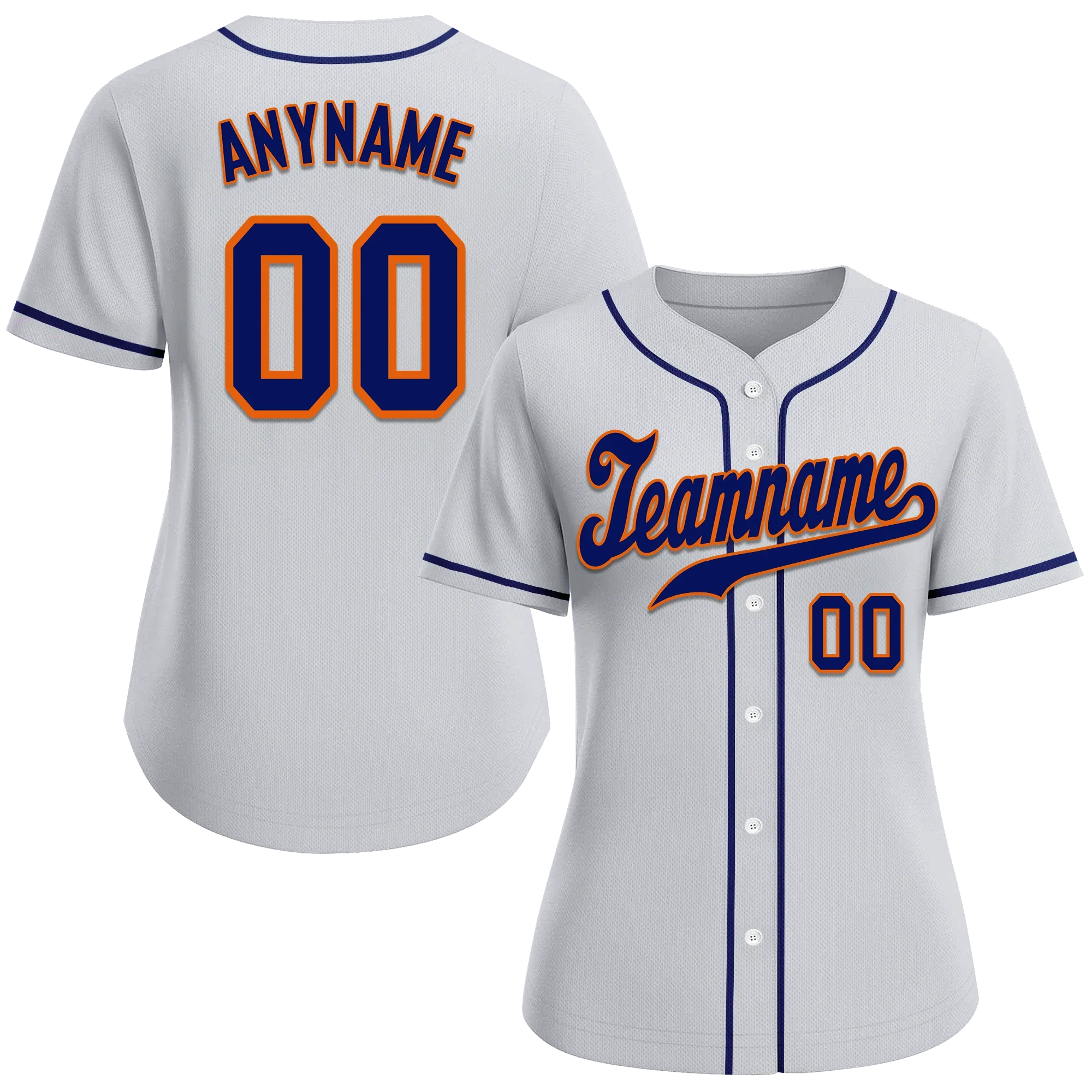 Custom Grey Classic Style Blue Personalized Authentic Baseball Jersey BSBJ01-bd0fabb - Coolcustomize