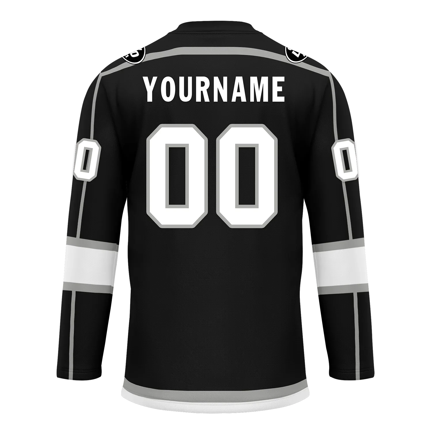 Custom Black White Personalized Hockey Jersey HCKJ01-D0a70e8 - Coolcustomize