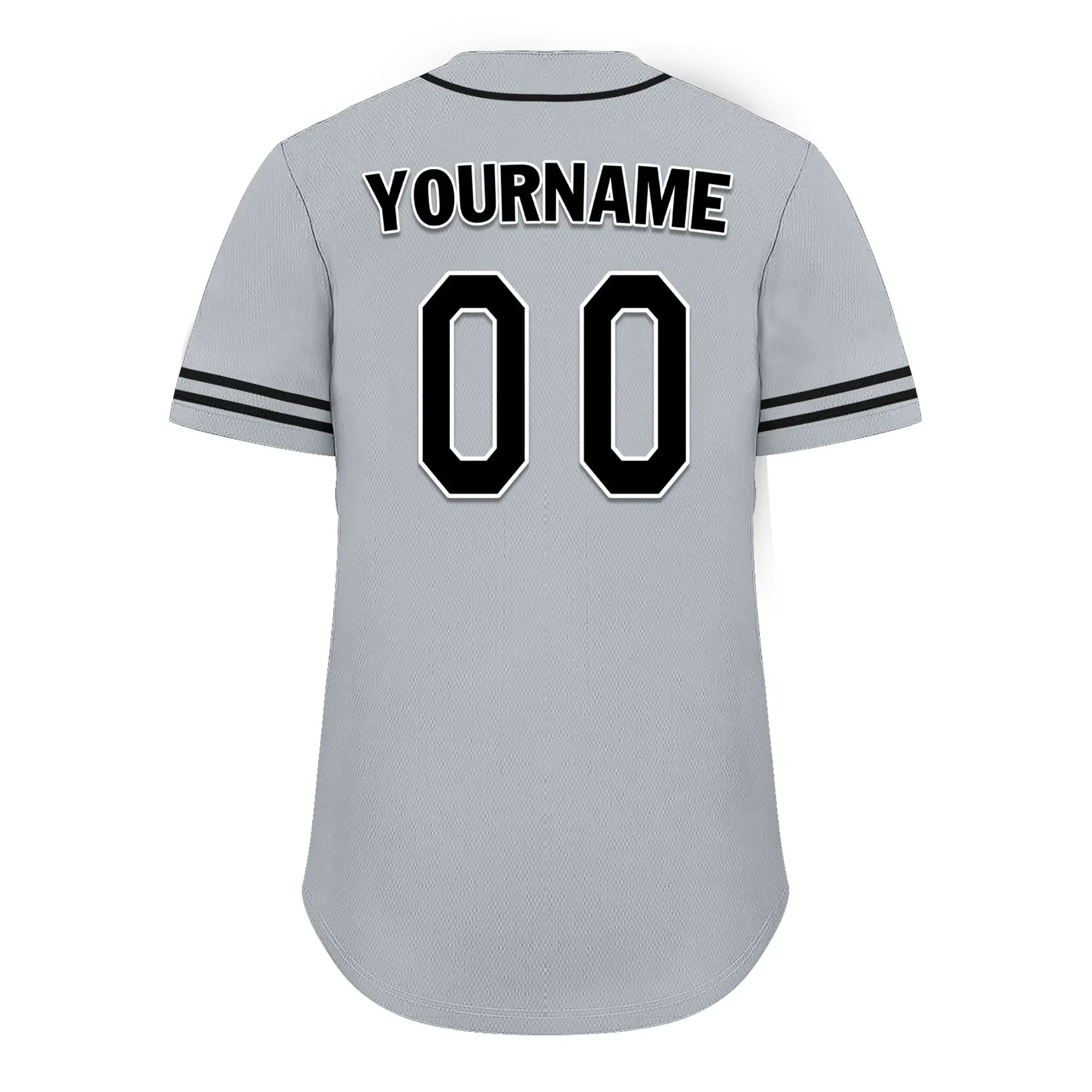 Custom Grey Classic Style Black Personalized Authentic Baseball Jersey UN002-bd0b00d8-d - Coolcustomize