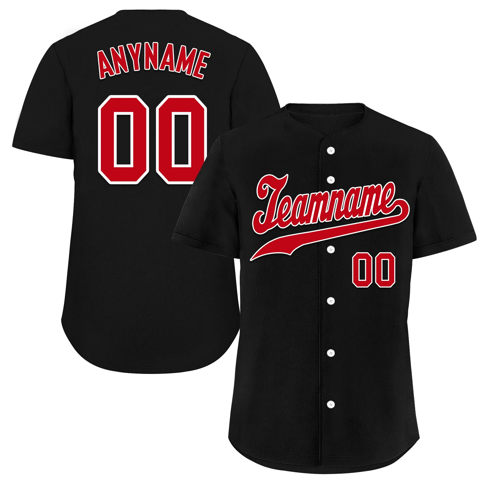 Custom Black Classic Style Red Personalized Authentic Baseball Jersey BSBJ01-bd0faae - Coolcustomize