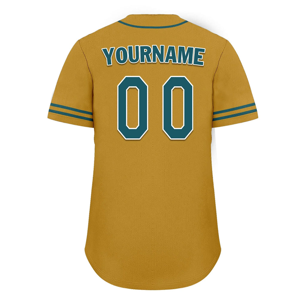 Custom Yellow Classic Style Green Personalized Authentic Baseball Jersey UN002-bd0b00d8-b - Coolcustomize