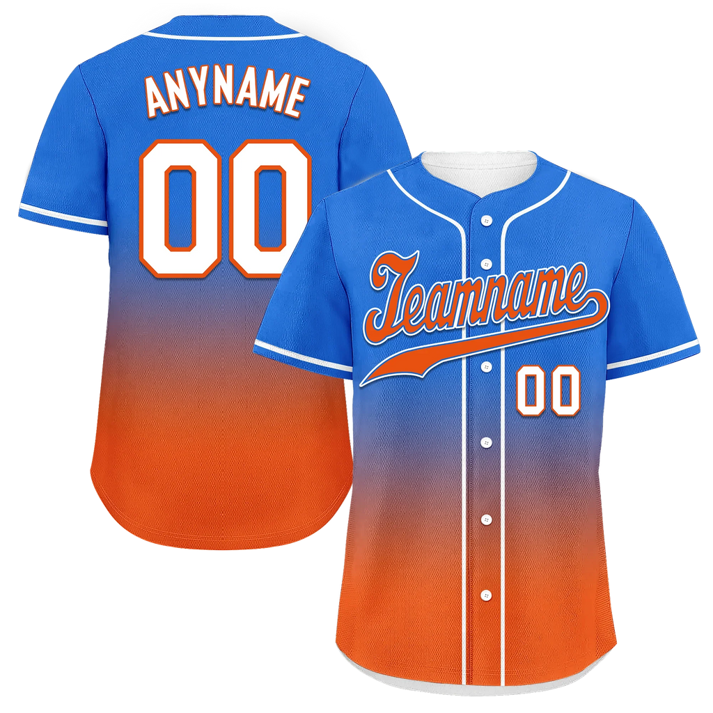 Custom Blue Orange Fade Fashion Personalized Authentic Baseball Jersey BSBJ01-D0a70b7 - Coolcustomize