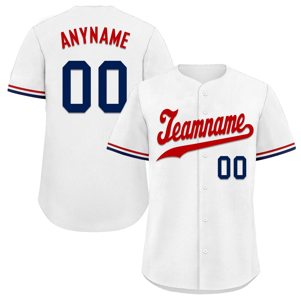 Custom White Classic Style Red Personalized Authentic Baseball Jersey BSBJ01-bd0faaa - Coolcustomize
