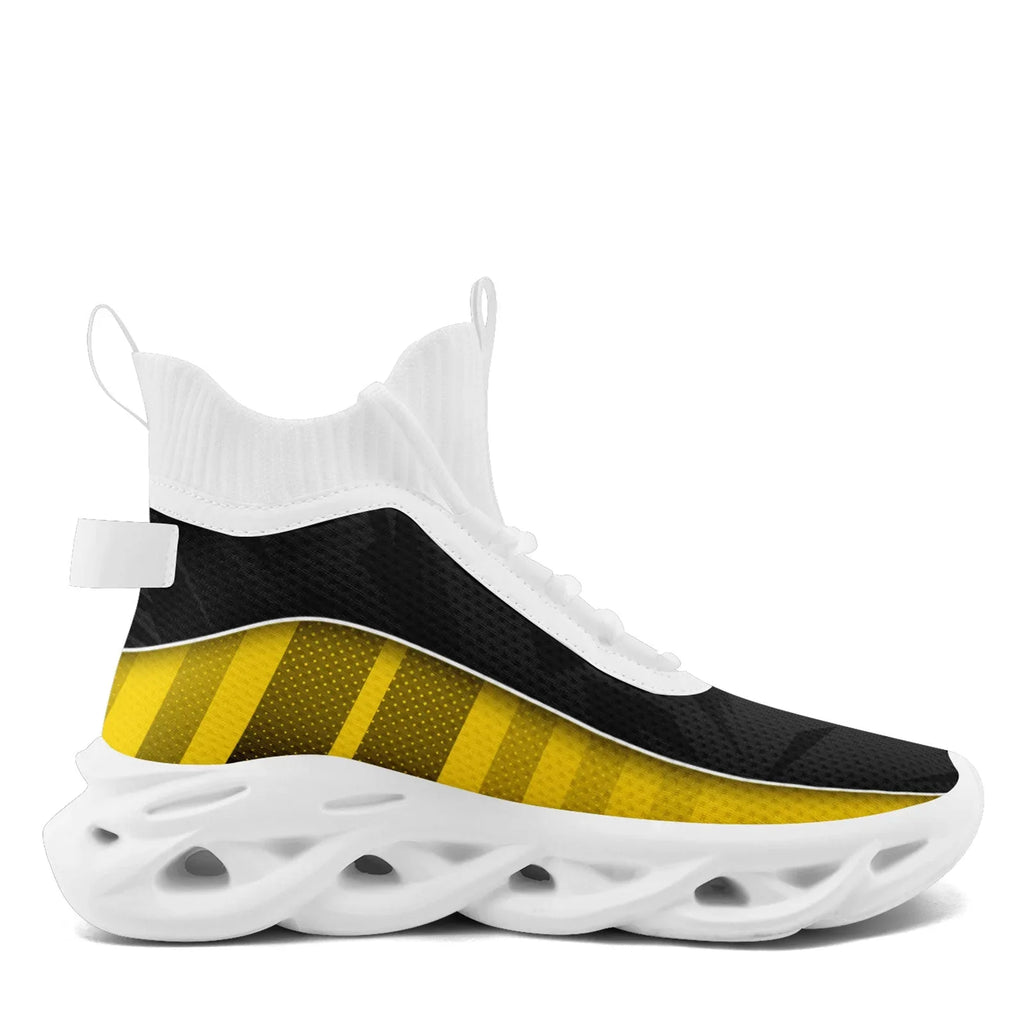 Custom Black Yellow Maxsoul Shoes Personalized Sneaker FN029A-D020158-7 - Coolcustomize