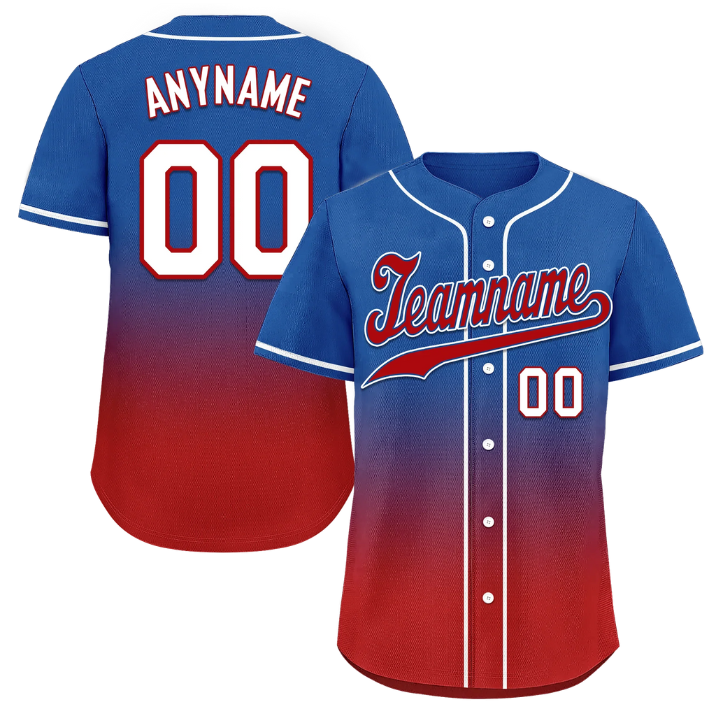Custom Blue Red Fade Fashion Personalized Authentic Baseball Jersey BSBJ01-D0a70bd - Coolcustomize