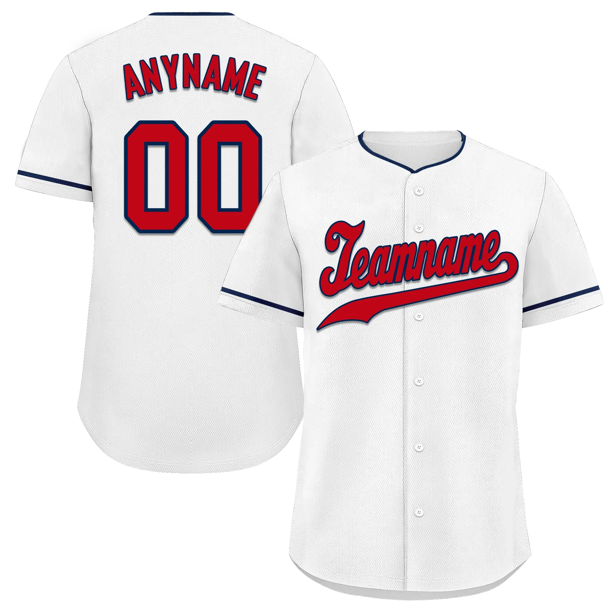 Custom White Classic Style Red Personalized Authentic Baseball Jersey BSBJ01-bd0faaf - Coolcustomize