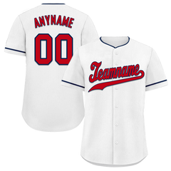 Custom White Classic Style Red Personalized Authentic Baseball Jersey BSBJ01-bd0faaf