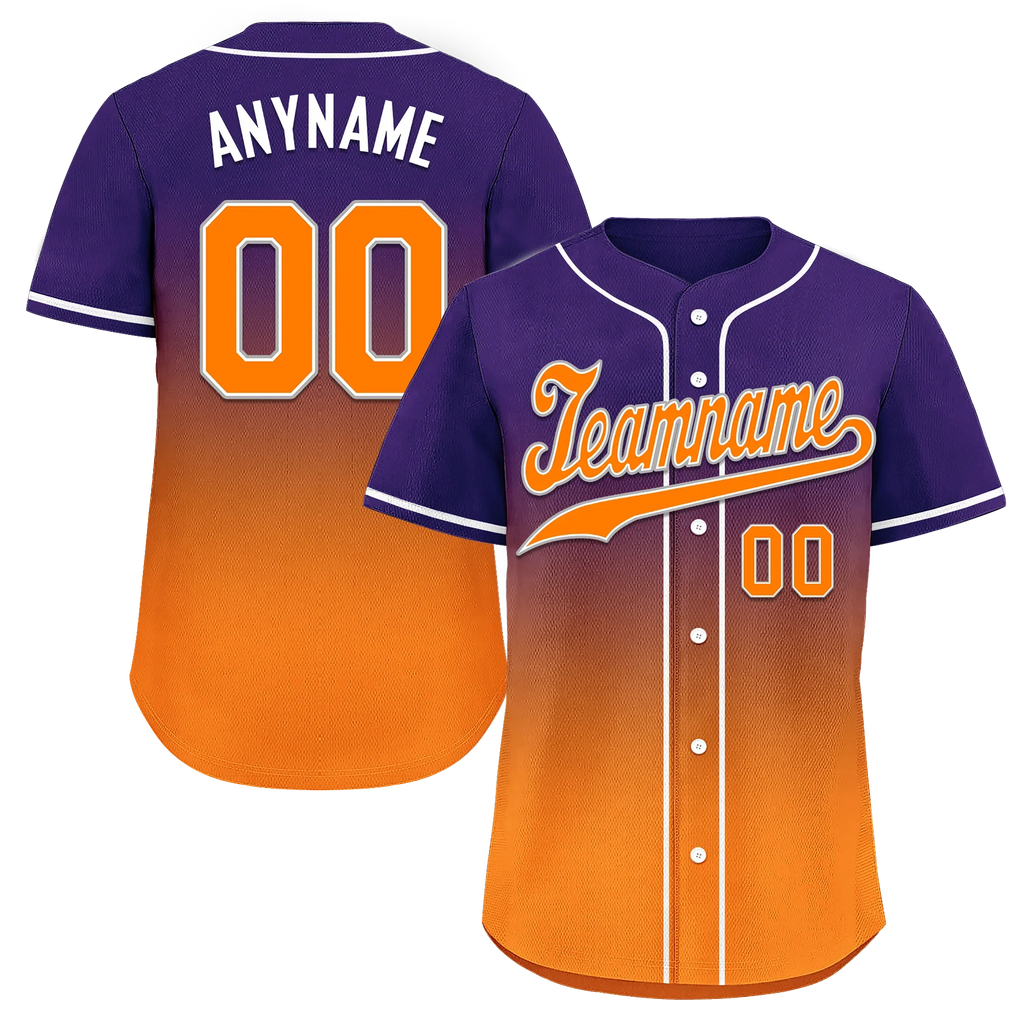 Custom Purple Orange Fade Fashion Personalized Authentic Baseball Jersey BSBJ01-D0a70de - Coolcustomize