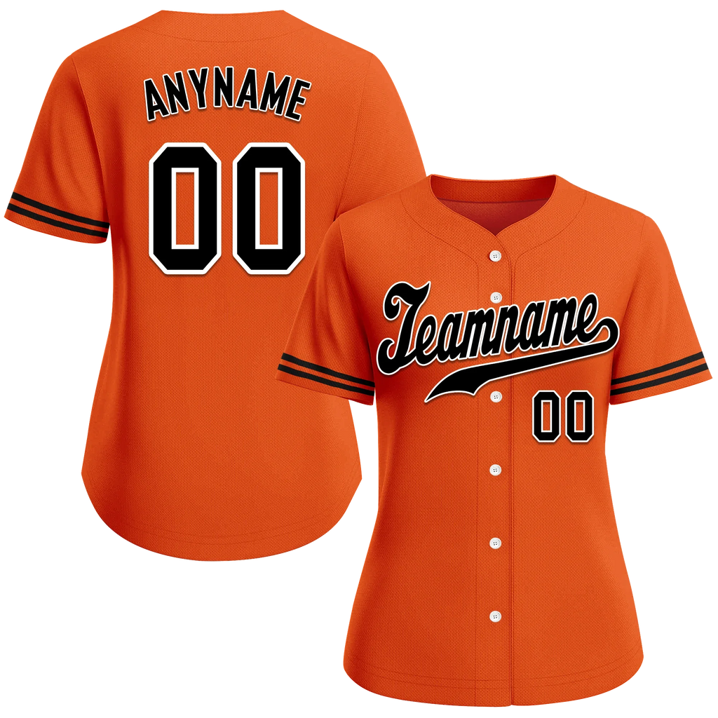Custom Orange Black Classic Style Black Personalized Authentic Baseball Jersey BSBJ01-bd0fa0a - Coolcustomize