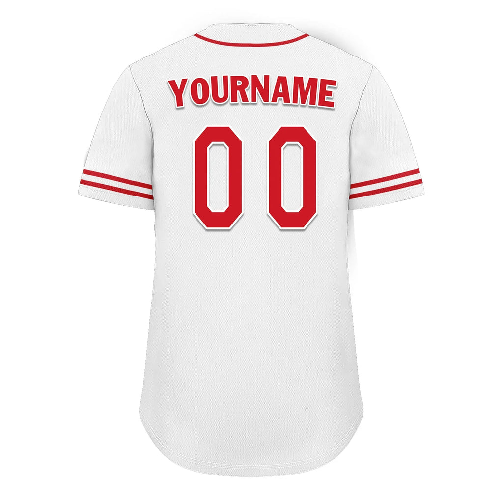 Custom White Classic Style Red Personalized Authentic Baseball Jersey UN002-bd0b00d8-ce - Coolcustomize