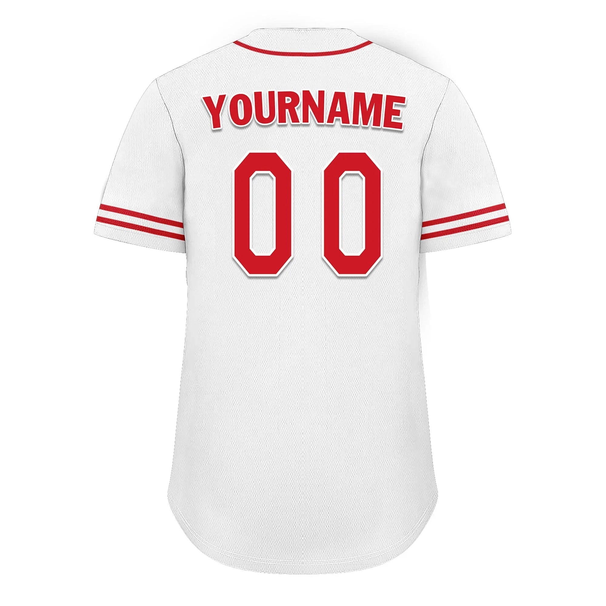 Custom White Classic Style Red Personalized Authentic Baseball Jersey UN002-bd0b00d8-ce - Coolcustomize