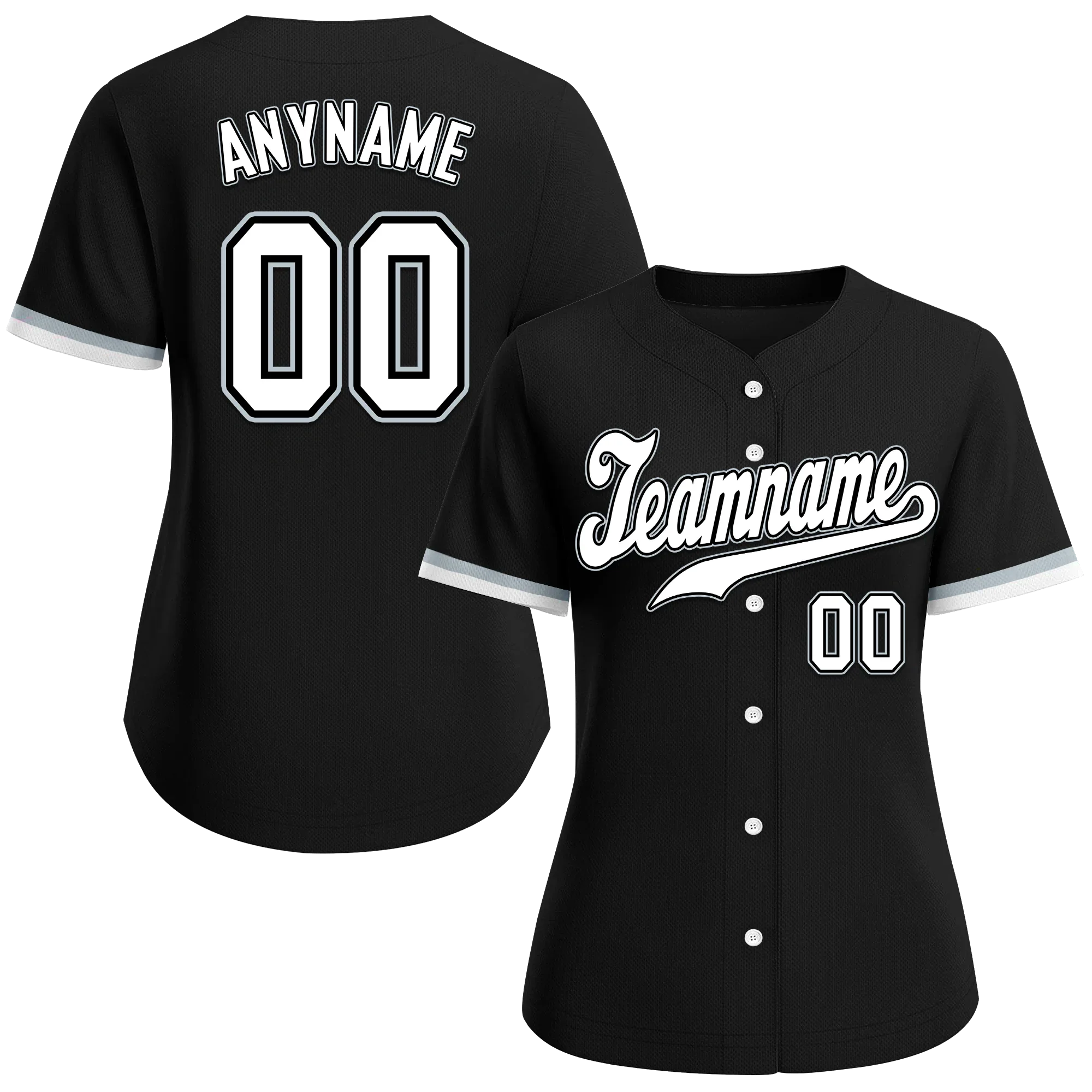 Custom Black Classic Style White Personalized Authentic Baseball Jersey BSBJ01-bd0faa7 - Coolcustomize