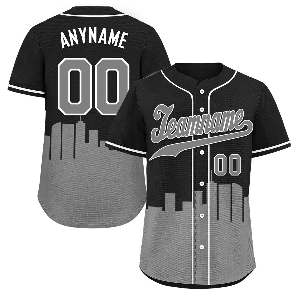 Custom Black Gray City Edition Personalized Authentic Baseball Jersey BSBJ01-D017139 - Coolcustomize