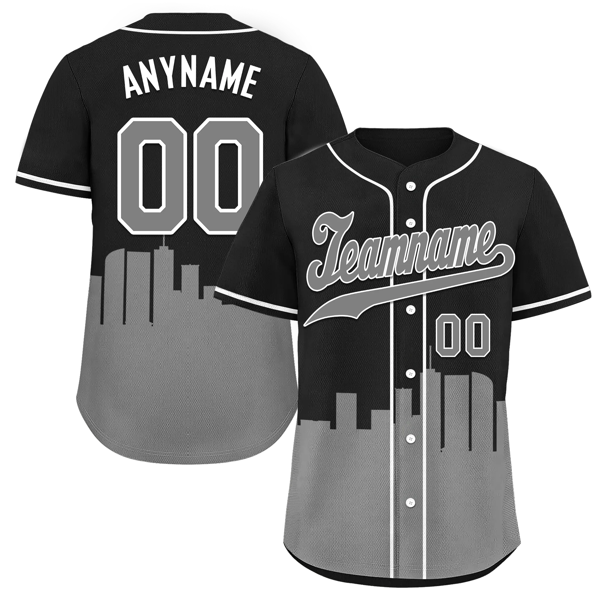 Custom Black Gray City Edition Personalized Authentic Baseball Jersey BSBJ01-D017139 - Coolcustomize