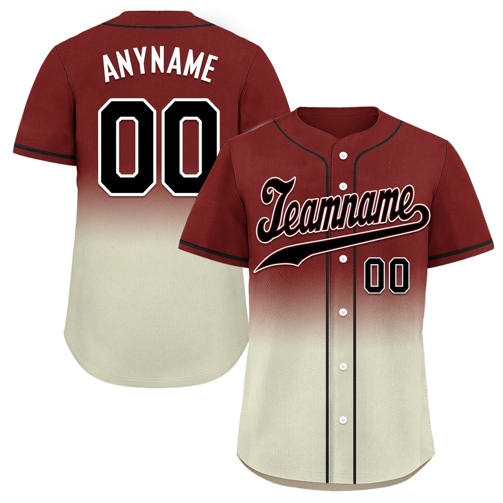 Custom Red Grey Fade Fashion Personalized Authentic Baseball Jersey BSBJ01-D0a70fa - Coolcustomize