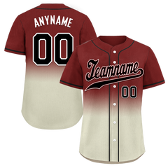 Custom Red Grey Fade Fashion Personalized Authentic Baseball Jersey BSBJ01-D0a70fa