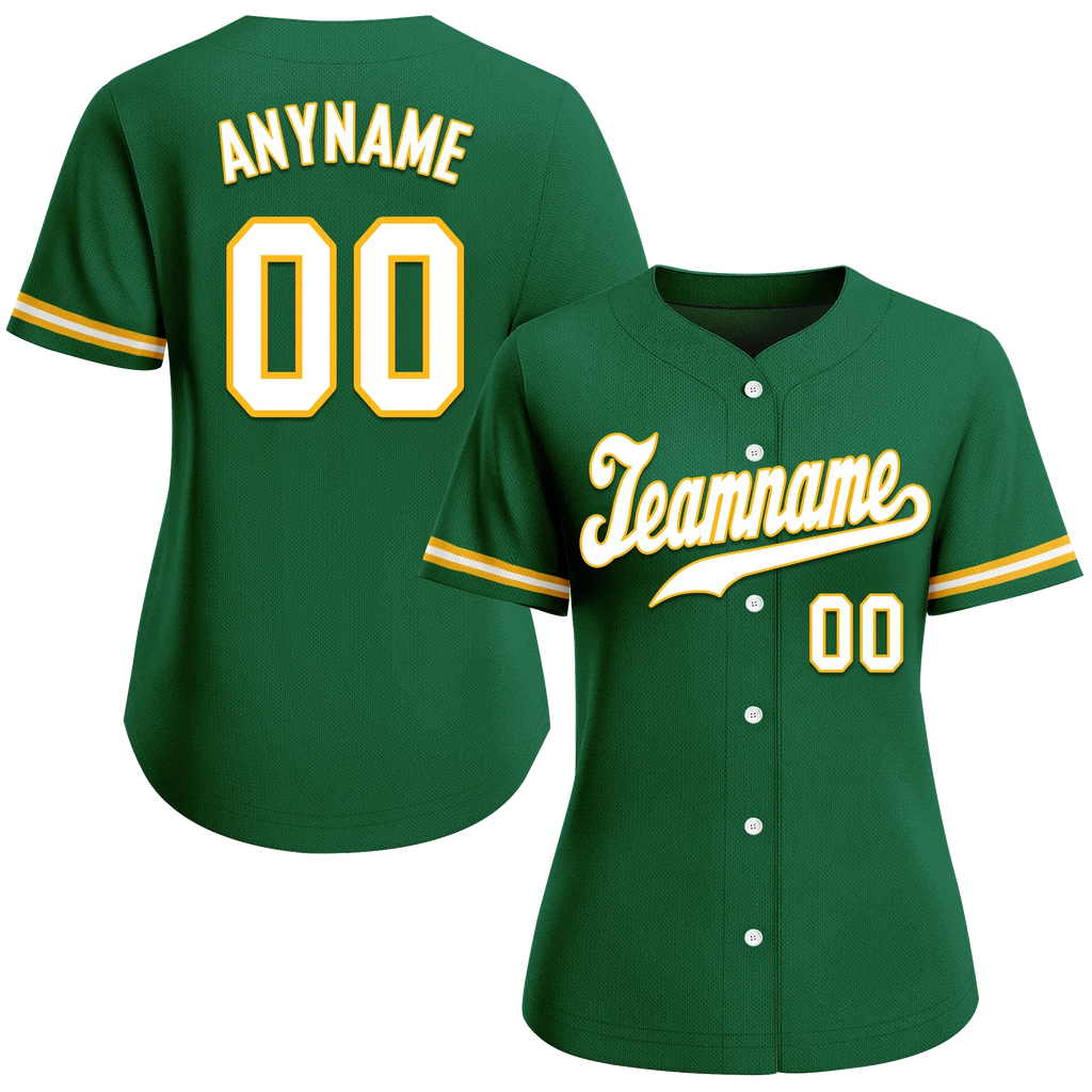 Custom Green Classic Style White Personalized Authentic Baseball Jersey BSBJ01-bd0fab9 - Coolcustomize
