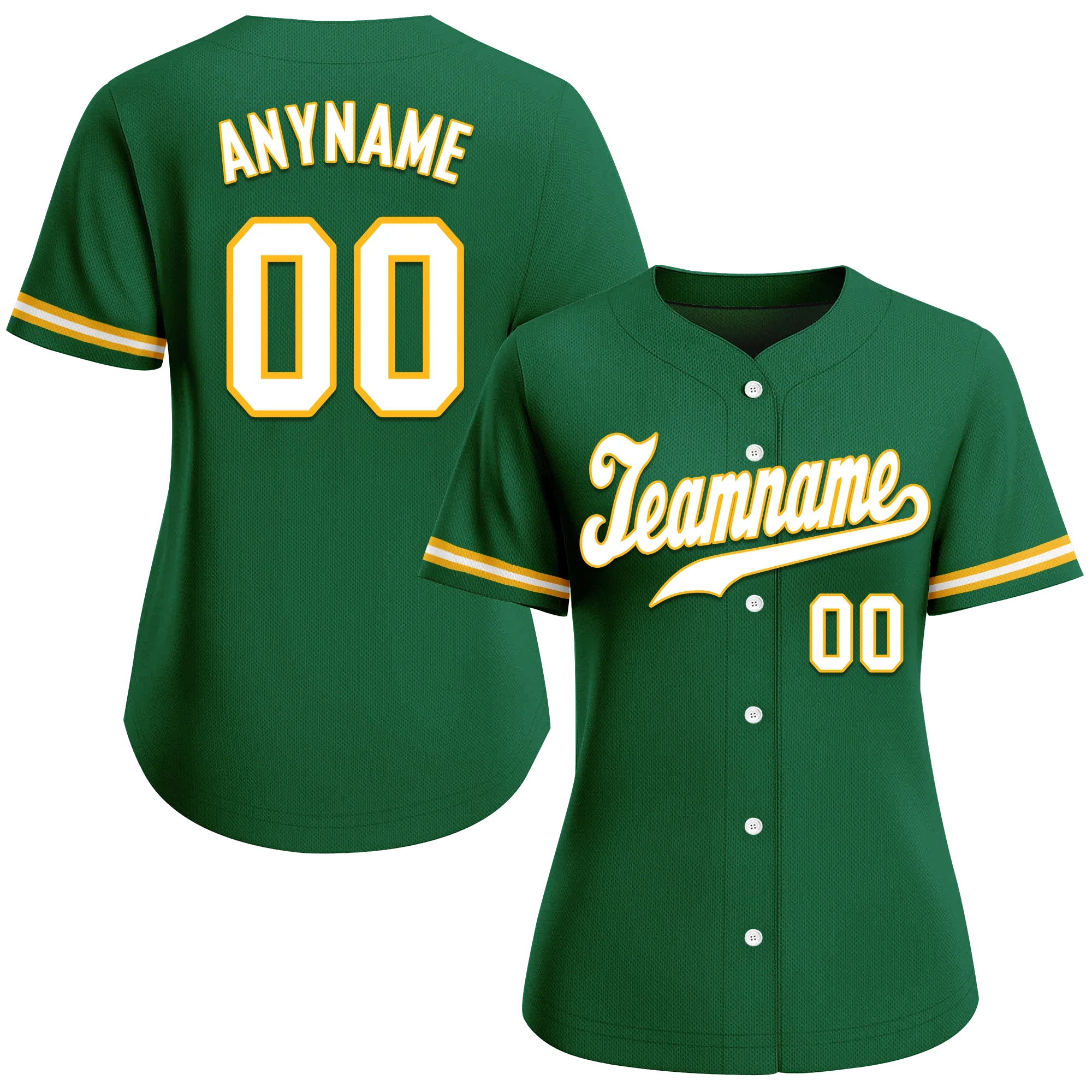 Custom Green Classic Style White Personalized Authentic Baseball Jersey BSBJ01-bd0fab9 - Coolcustomize
