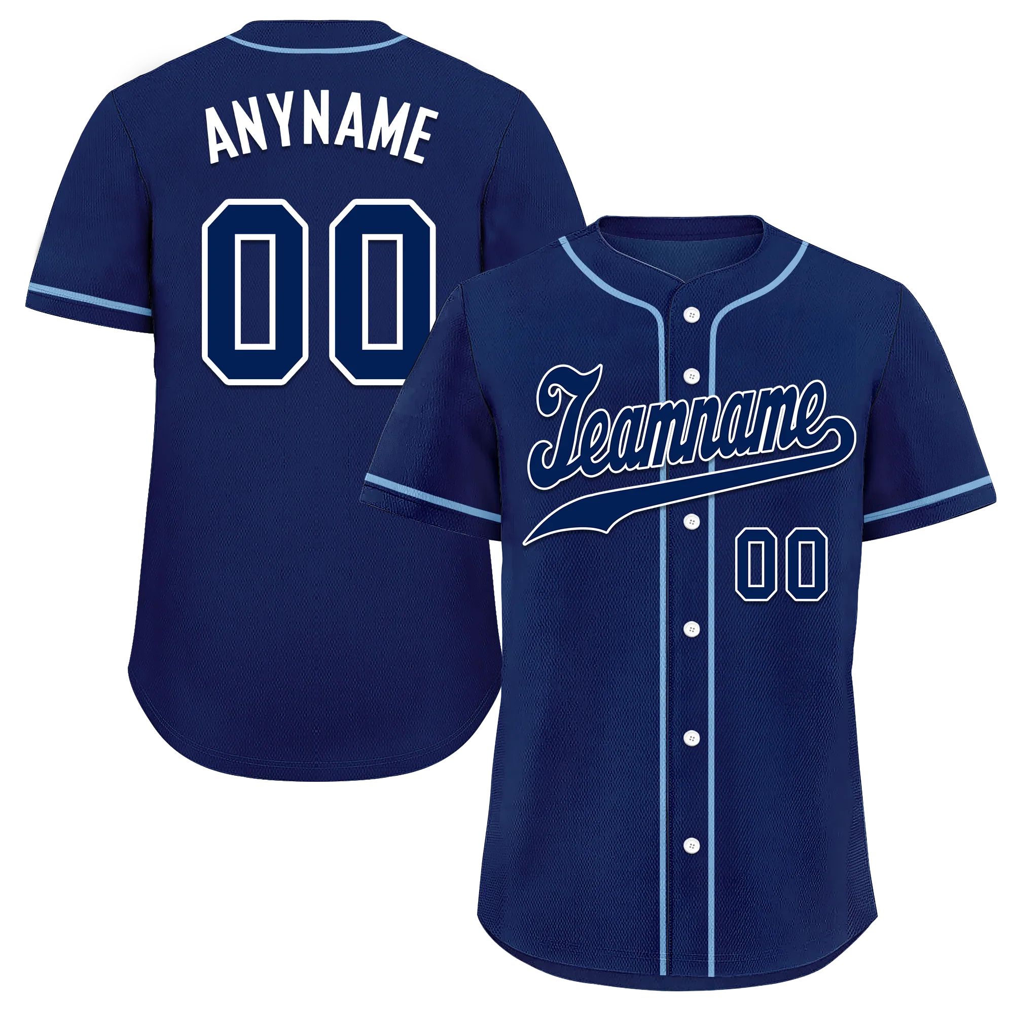 Custom Blue Classic Style Blue Personalized Authentic Baseball Jersey BSBJ01-bd0fa0c - Coolcustomize