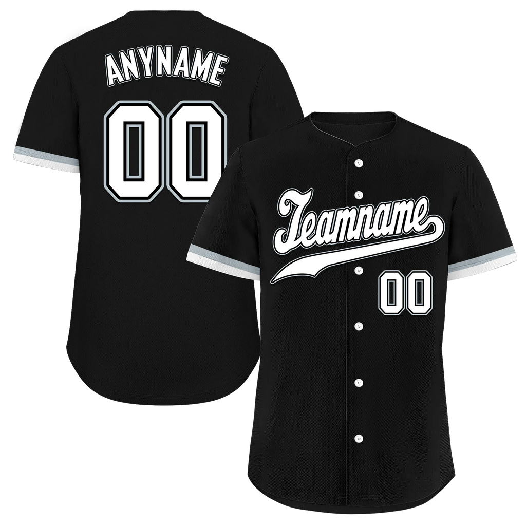 Custom Black Classic Style White Personalized Authentic Baseball Jersey BSBJ01-bd0faa7 - Coolcustomize
