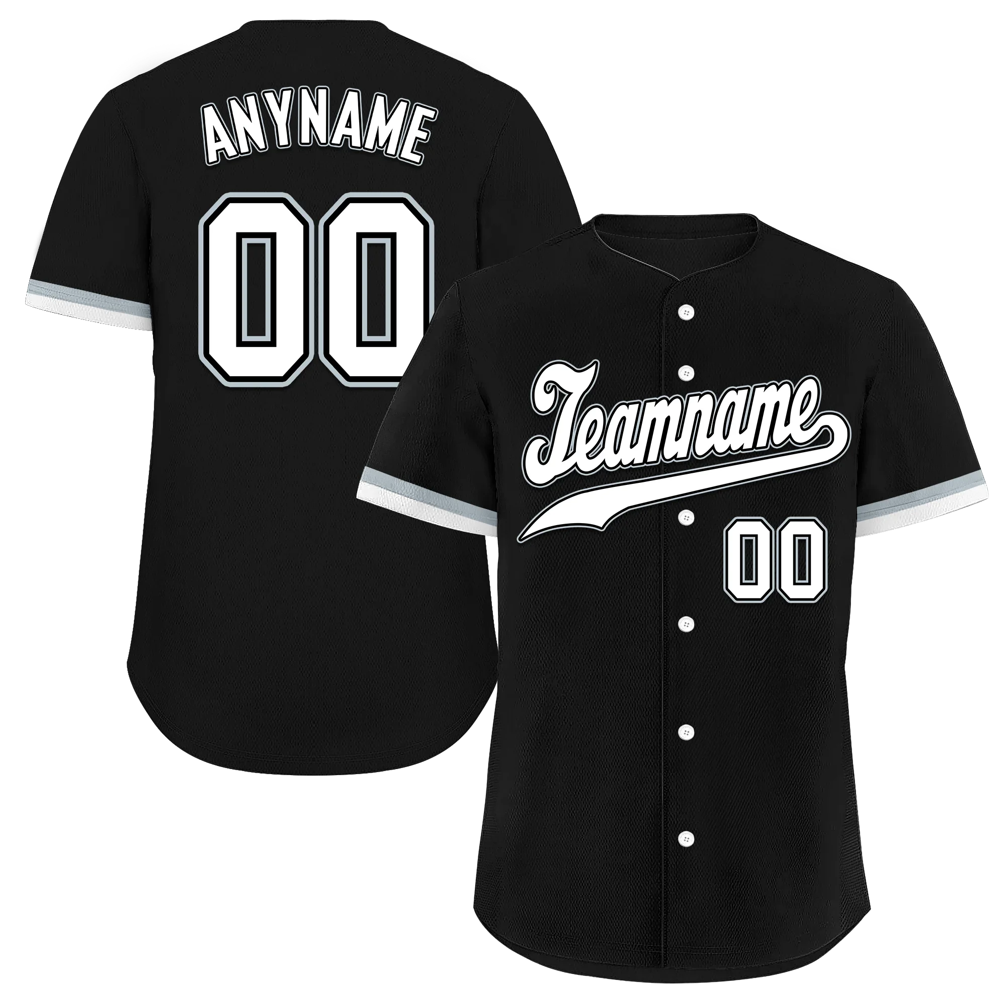 Custom Black Classic Style White Personalized Authentic Baseball Jersey BSBJ01-bd0faa7 - Coolcustomize
