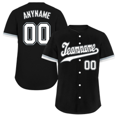 Custom Black Classic Style White Personalized Authentic Baseball Jersey BSBJ01-bd0faa7