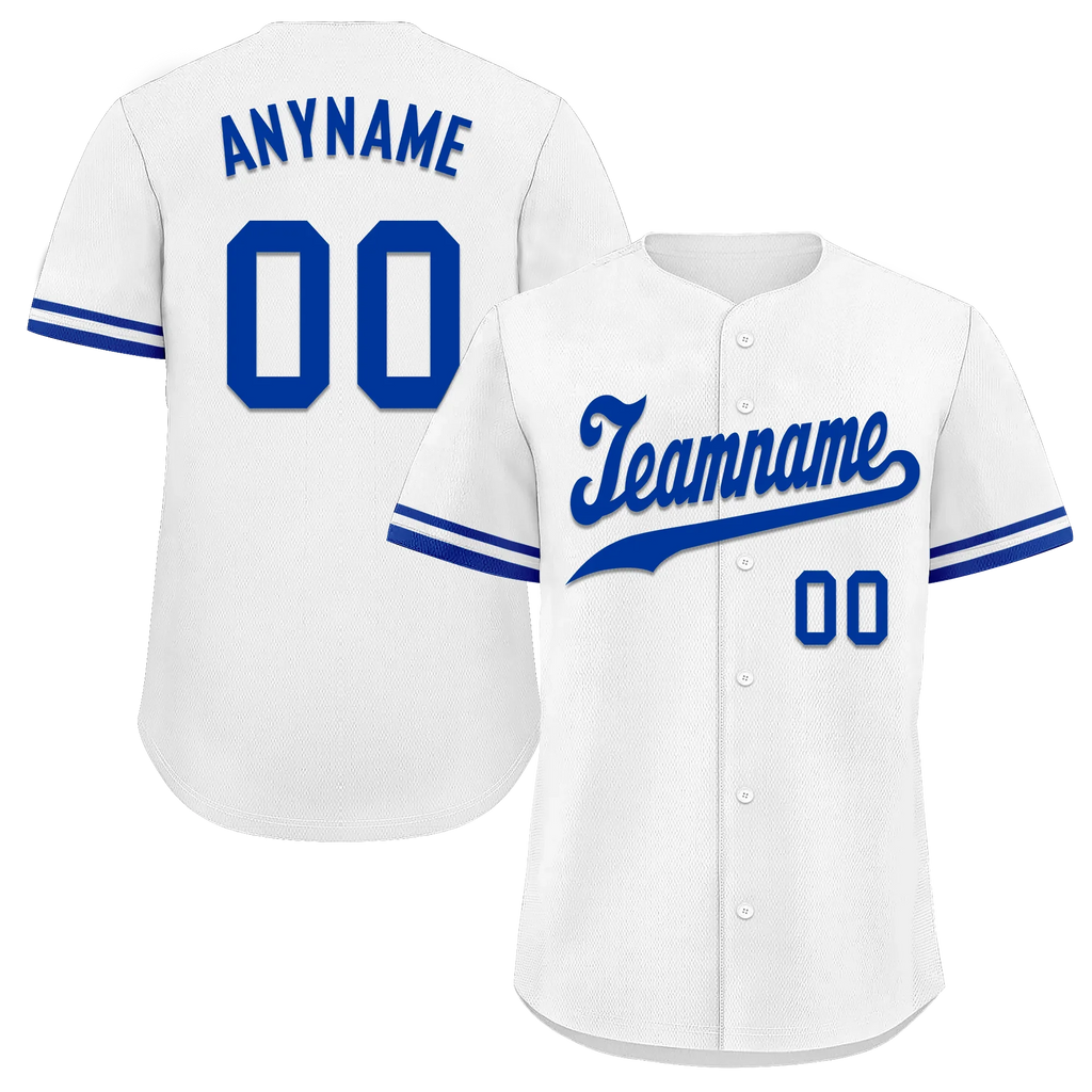 Custom White Classic Style Blue Personalized Authentic Baseball Jersey BSBJ01-bd0fa0f - Coolcustomize
