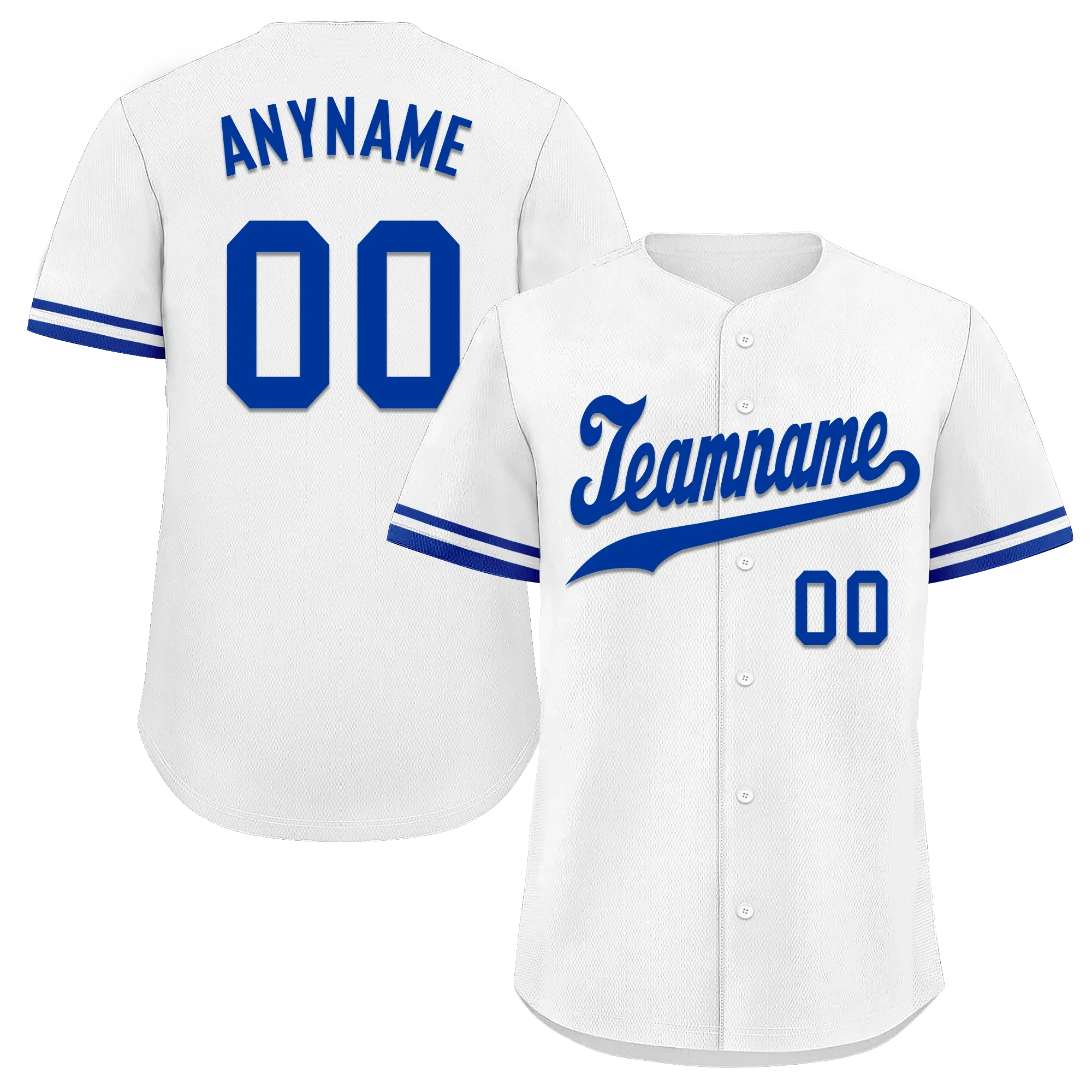 Custom White Classic Style Blue Personalized Authentic Baseball Jersey BSBJ01-bd0fa0f - Coolcustomize