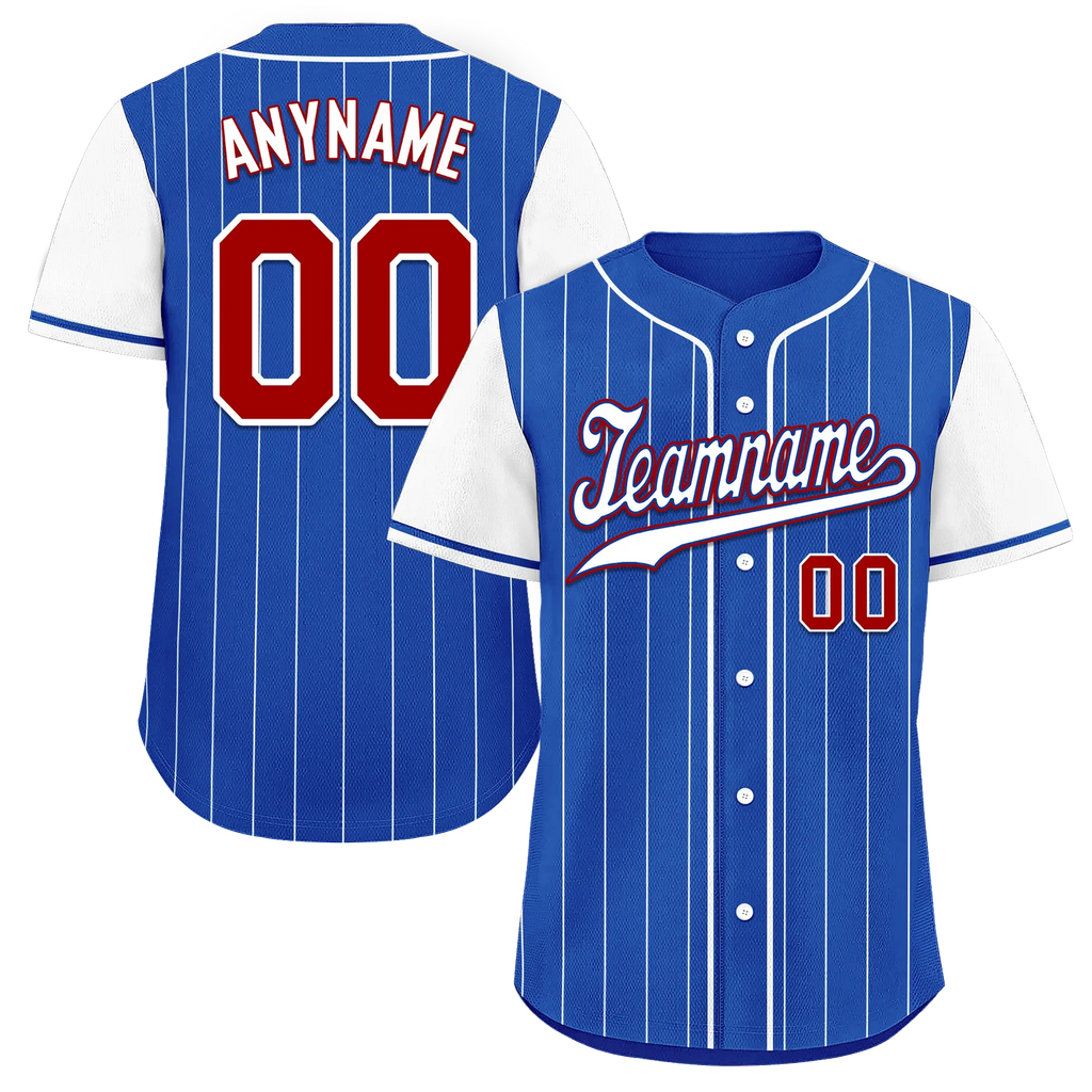 Custom Blue Stripe Fashion Personalized Authentic Baseball Jersey BSBJ01-D017223 - Coolcustomize