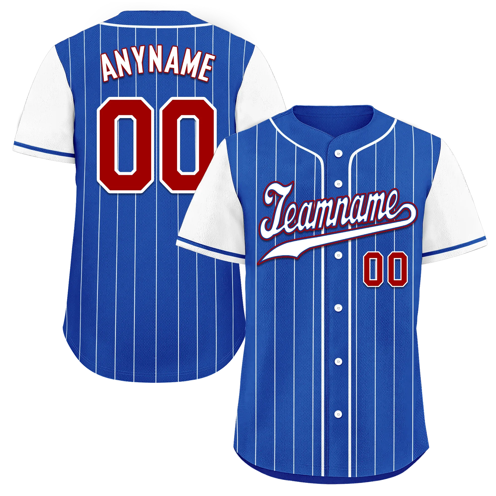 Custom Blue Stripe Fashion Personalized Authentic Baseball Jersey BSBJ01-D017223 - Coolcustomize