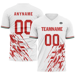 Custom White Red Soccer Sets Jersey Personalized SCJ101-D28035