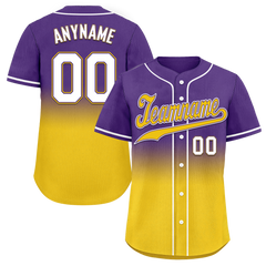 Custom Purple Yellow Fade Fashion Personalized Authentic Baseball Jersey BSBJ01-D0a70cb