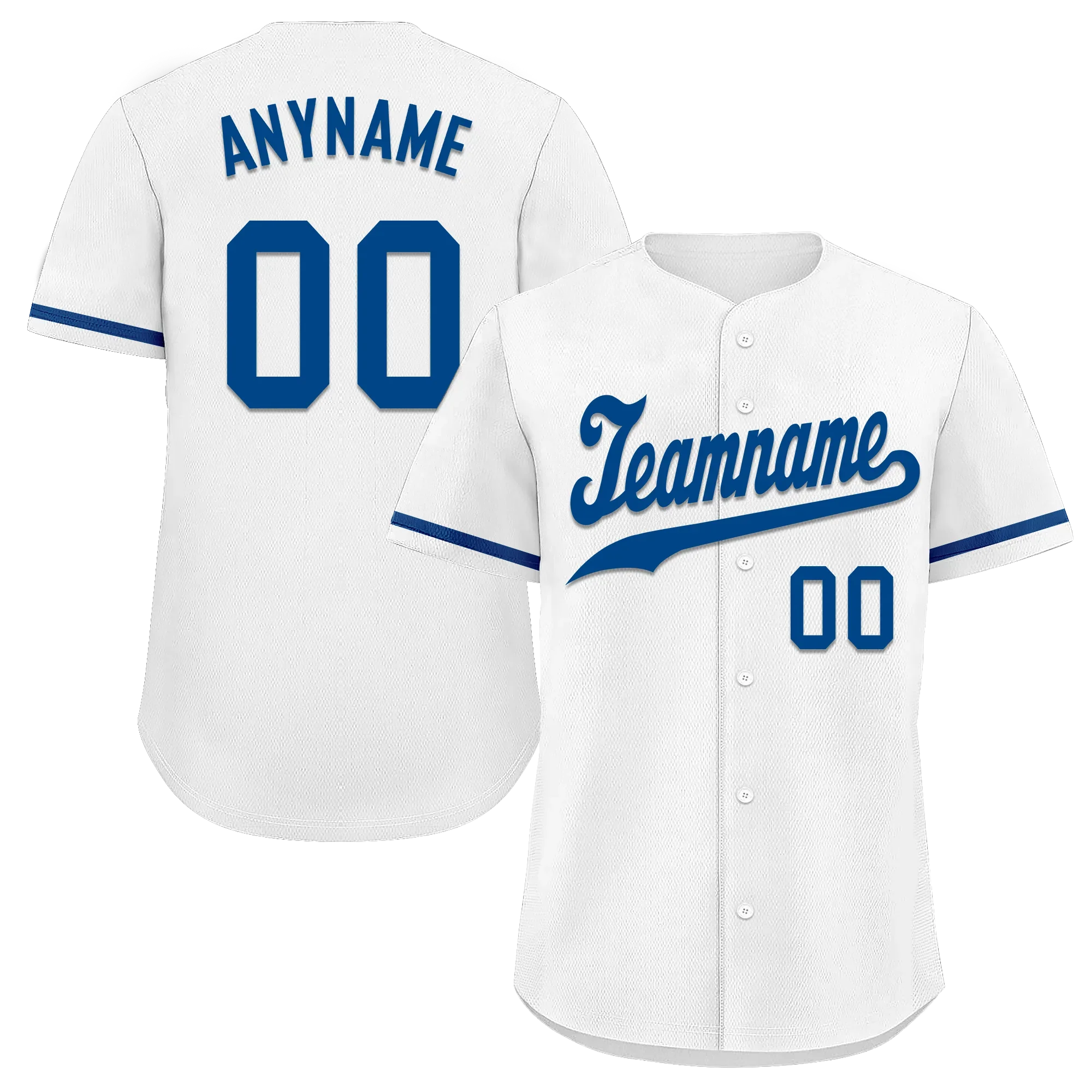 Custom White Classic Style Blue Personalized Authentic Baseball Jersey BSBJ01-bd0faa9 - Coolcustomize