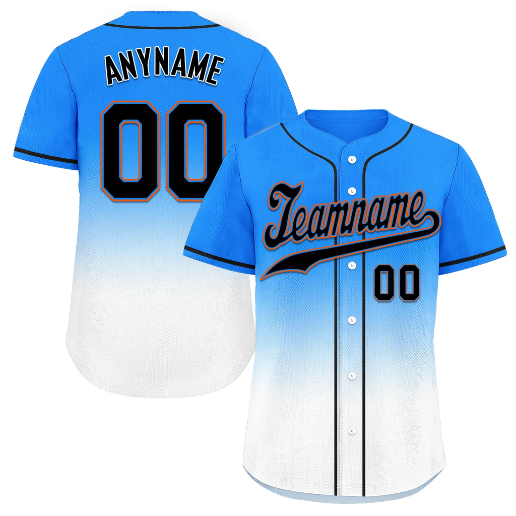 Custom Blue White Fade Fashion Personalized Authentic Baseball Jersey BSBJ01-D0a70ef - Coolcustomize