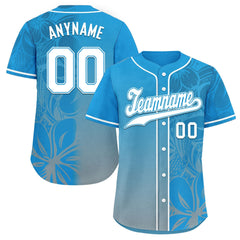 Custom Blue Classic Style Personalized Authentic Baseball Jersey BSBJ01-D020160-6