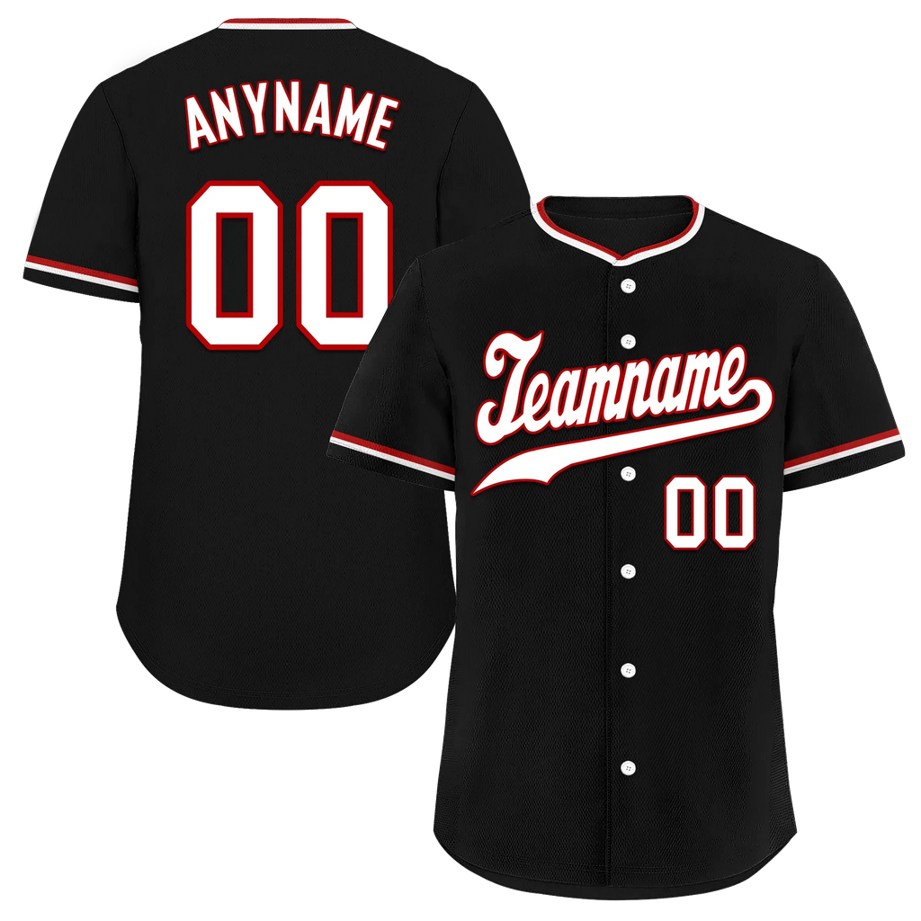 Custom Black Classic Style White Personalized Authentic Baseball Jersey BSBJ01-bd0fad0 - Coolcustomize