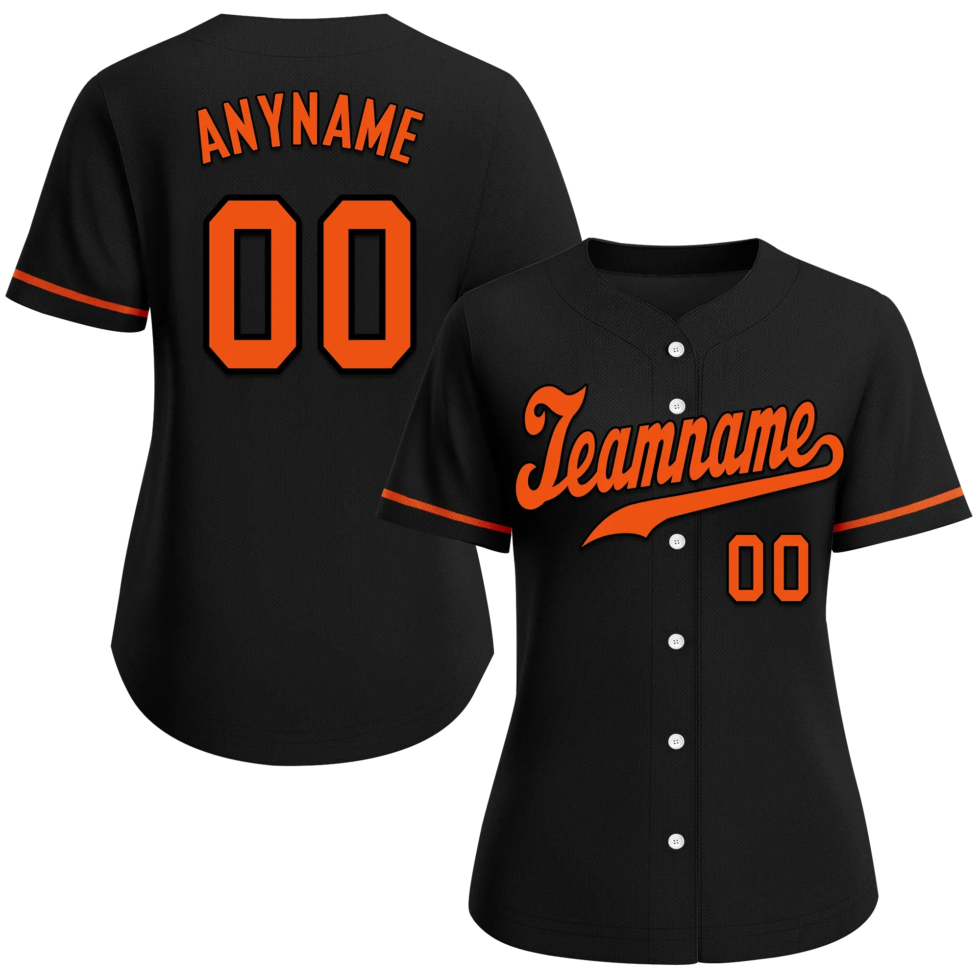 Custom Black Orange Classic Style Orange Personalized Authentic Baseball Jersey BSBJ01-bd0fa0b - Coolcustomize