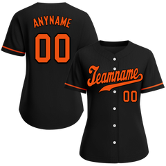 Custom Black Orange Classic Style Orange Personalized Authentic Baseball Jersey BSBJ01-bd0fa0b