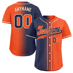 Custom Blue Orange Gradient Fashion Personalized Authentic Baseball Jersey BSBJ01-D0a7089