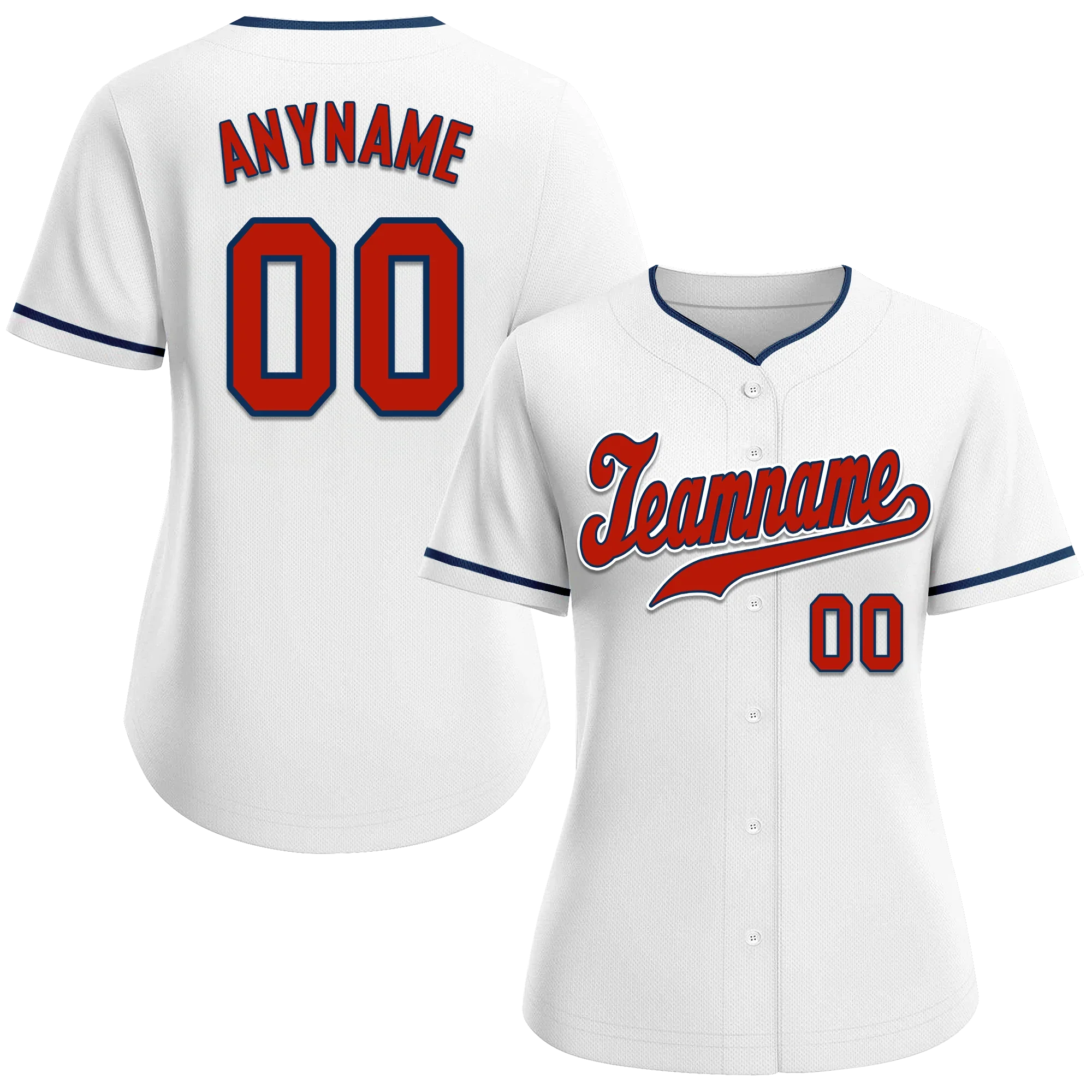 Custom White Classic Style Red Personalized Authentic Baseball Jersey BSBJ01-bd0fab8 - Coolcustomize
