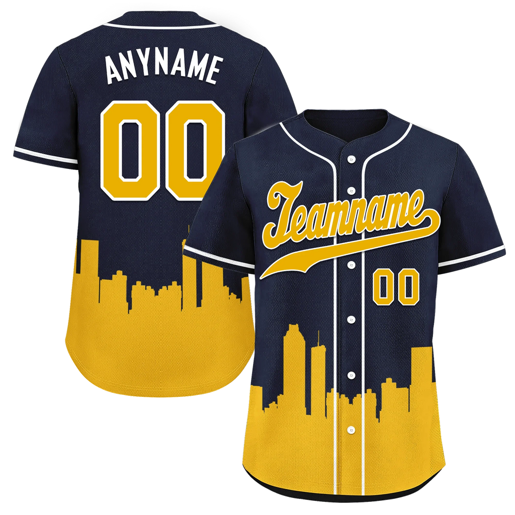 Custom Blue Orange City Edition Personalized Authentic Baseball Jersey BSBJ01-D017134 - Coolcustomize