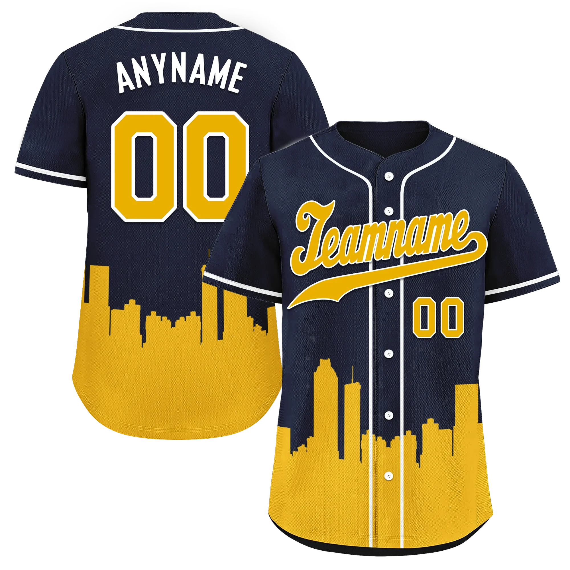 Custom Blue Orange City Edition Personalized Authentic Baseball Jersey BSBJ01-D017134 - Coolcustomize