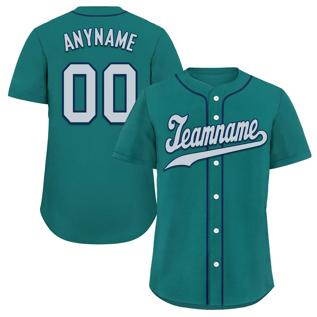 Custom Green Classic Style Grey Personalized Authentic Baseball Jersey BSBJ01-bd0fabe - Coolcustomize